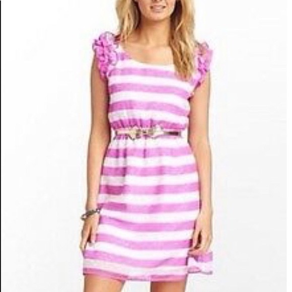 Lilly Pulitzer pink and white stripe dress - Picture 4 of 16